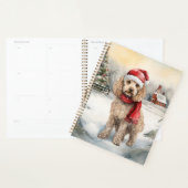 Cockapoo Hond in Sneeuw Kerstmis Planner (Display)