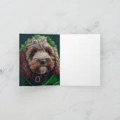 Cockapoo-hond in St. Patrick's Day-jurk Kaart (Binnen)
