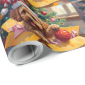 Cockapoo-hond Kerstcadeau Doos Verrassing Cadeaupapier (Rol Hoek)