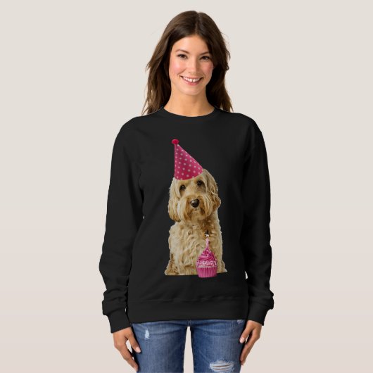 Cockapoo hond met cupcake Cockapoo Mom Cockerpoo Trui (Voorkant volledig)