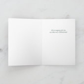 Cockapoo-hond met witte rozen en saliegroen bedankkaart (Binnen)