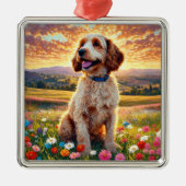 Cockapoo hond metalen ornament (Voorkant)
