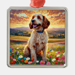Cockapoo hond metalen ornament