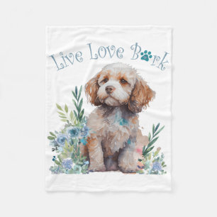 Cockapoo-hond Moeder Bloem Fleece Deken