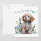 Cockapoo-hond Moeder Bloemstuk Briefkaart (Voorkant / Achterkant)