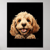 Cockapoo-hond Moeder Vader gluurt Puppy Poster (Voorkant)