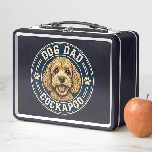 Cockapoo hond papa lunchbox (In situ)