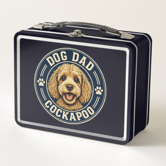Cockapoo hond papa lunchbox (Voorkant)