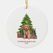 Cockapoo Hond Persoonlijke Kerstmis Keramisch Ornament (Voorkant)