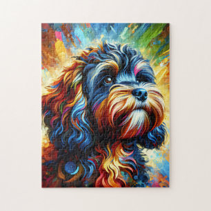 Cockapoo Hond Portret Acryl Kunstprint Hond Liefhe Legpuzzel