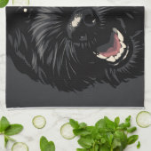 Cockapoo Hond Portret Zwarte Cockapoo cadeau Theedoek (Gevouwen)