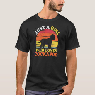 Cockapoo-hond  Retro Gewoon Een Meisje Dat Van Coc T-shirt