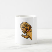 Cockapoo hond spoodle van kant koffiemok (Center)