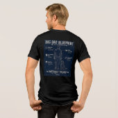 Cockapoo hond vader blueprint T-shirt (Achterkant volledig)