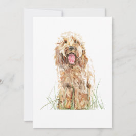 Cockapoo-hond wenskaart – Watercolor huisdier kuns Kaart