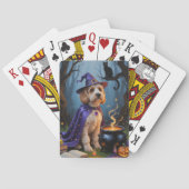 Cockapoo-hond Whimsical Halloween-schilderij Pokerkaarten (Achterkant)
