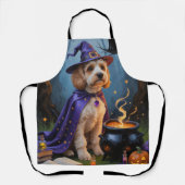 Cockapoo-hond Whimsical Halloween-schilderij Schort (Voorkant)