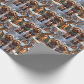Cockapoo honden Kerst Sneeuw Vakantie Cadeaupapier (Hoek)