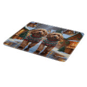 Cockapoo Honden Kerst Sneeuw Vakantie Snijplank (Hoek)