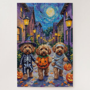 Cockapoo honden trick-or-treating Halloween kostuu Legpuzzel