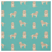 cockapoo honden turquoise stof (Swatch)