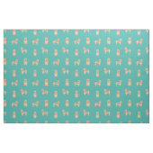 cockapoo honden turquoise stof (Fat Quarter)