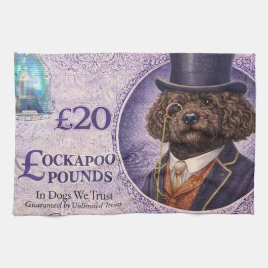 Cockapoo-hondenliefhebber cadeau theedoek (Horizontaal)