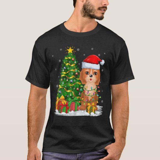 Cockapoo Hondenliefhebber Xmas Santa Cockapoo Chri T-shirt (Voorkant)