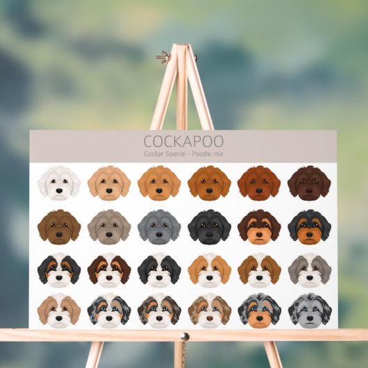 Cockapoo hondenmix acryl bord (Neutraal)