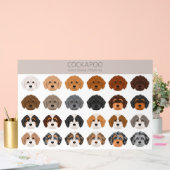 Cockapoo hondenmix acryl bord (Huwelijk)