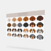 Cockapoo hondenmix acryl bord (Hoek)