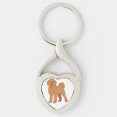 Cockapoo hondenmix sleutelhanger (Voorkant)