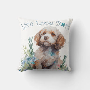 Cockapoo Hondenmoeder Bloemen Kussen