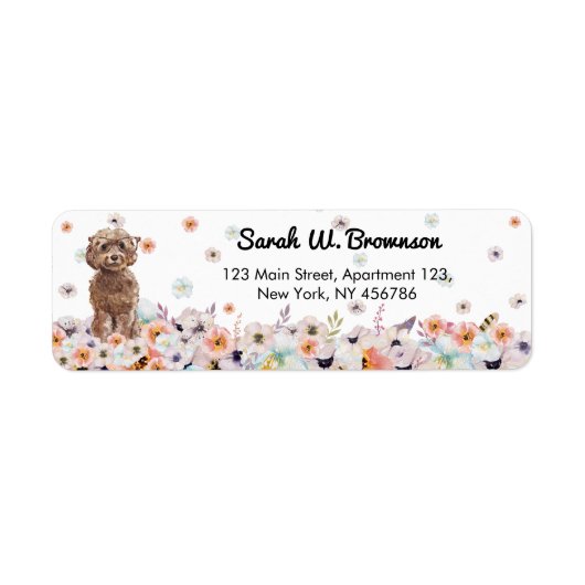 Cockapoo-Hondenras Etiket (Voorkant)