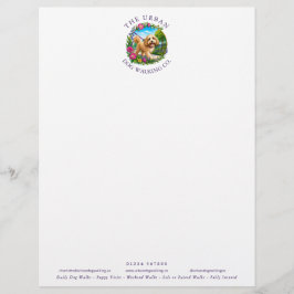 Cockapoo Hondenuitlater Aangepast Logo Briefpapier Briefhoofd
