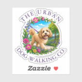 Cockapoo-hondenuitlater Aangepaste logo sticker (Vel)