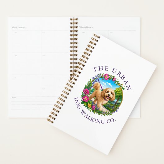 Cockapoo Hondenuitlater Aangepaste Planner Agenda (Display)