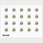Cockapoo hondenwandel dagopvang ronde sticker (Vel)