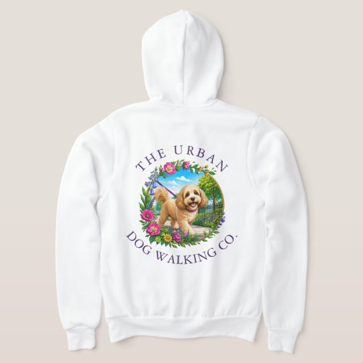 Cockapoo hondenwandel training kleding hoodie (Laag Achter)