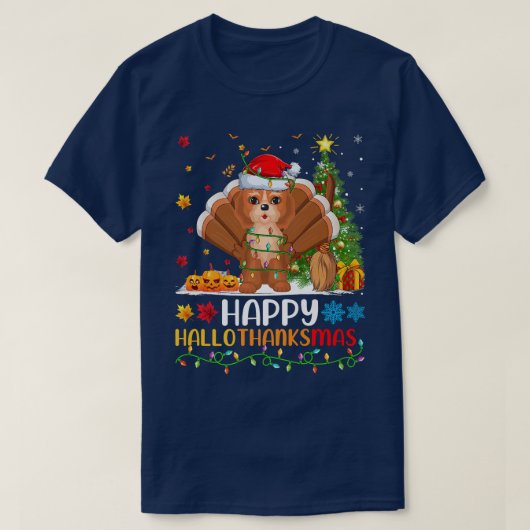 Cockapoo-hondliefhebber Funny Happy Cockapoo Hallo T-shirt (Design voorkant)