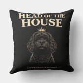 Cockapoo Hoofd van het Huis Cadeau | Grappige Hond Kussen (Achterkant)
