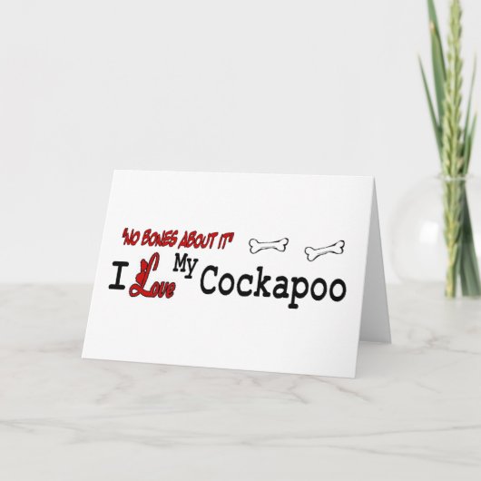 Cockapoo (I Love) Wenskaart Kaart (Voorkant)