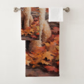 Cockapoo in de herfst laat Herfst inspireren Bad Handdoek (Insitu)