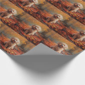 Cockapoo in de herfst laat Herfst inspireren Cadeaupapier (Hoek)
