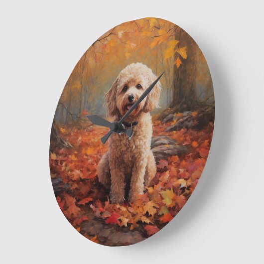Cockapoo in de herfst laat Herfst inspireren Grote Klok (Hoek)