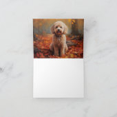Cockapoo in de herfst laat Herfst inspireren Kaart (Binnen)