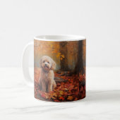 Cockapoo in de herfst laat Herfst inspireren Koffiemok (Voorkant links)