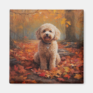 Cockapoo in de herfst laat Herfst inspireren Magneet