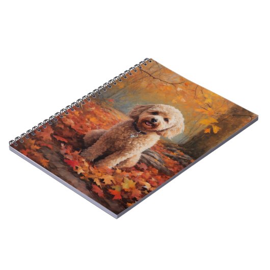 Cockapoo in de herfst laat Herfst inspireren Notitieboek (Linkerzijde)