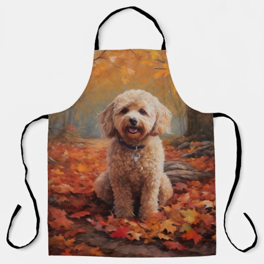 Cockapoo in de herfst laat Herfst inspireren Schort (Voorkant)